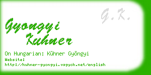 gyongyi kuhner business card