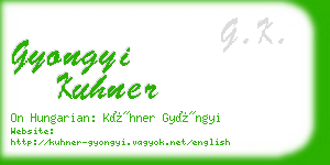 gyongyi kuhner business card